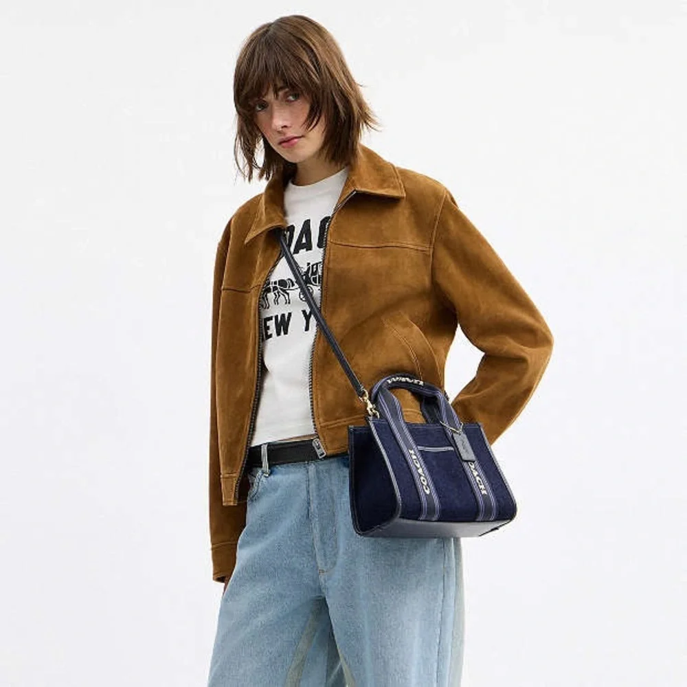 NWT Coach Smith Tote bag 24 Navy Blue Denim Tote Bag - Picture 4 of 8